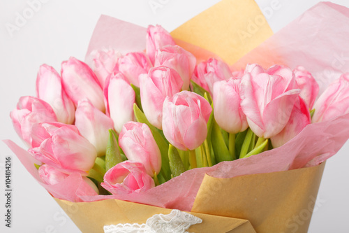 Fototapeta Naklejka Na Ścianę i Meble -  Beautiful buquet of flowers. Tulips