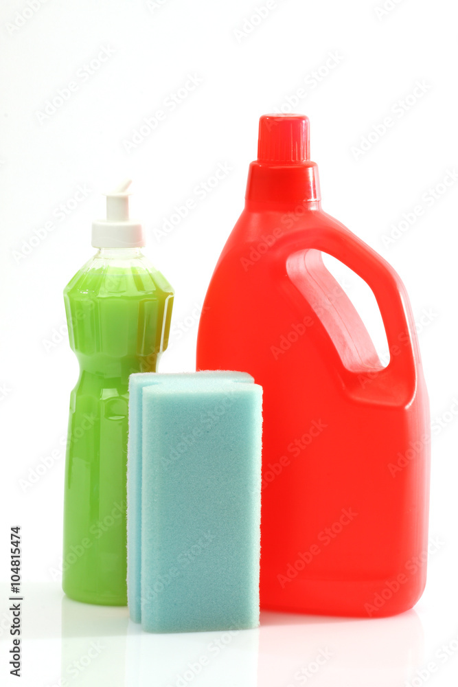 detergent bottles and sponge detergent bottles and sponge
