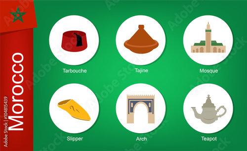 Maroc flat icons