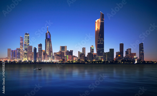 Kuwait Cityscape , blue hour time © Arlo Magicman