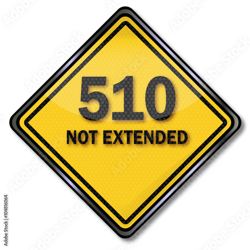 Computerschild 510 Not Extended