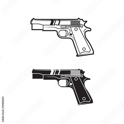 Army weapon. Line style.