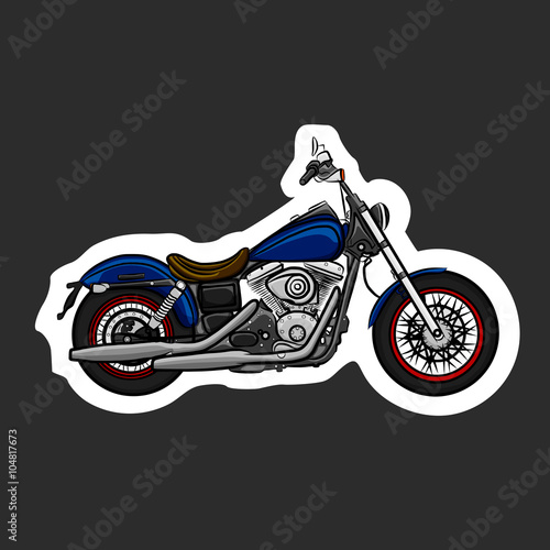Moto azul sticker