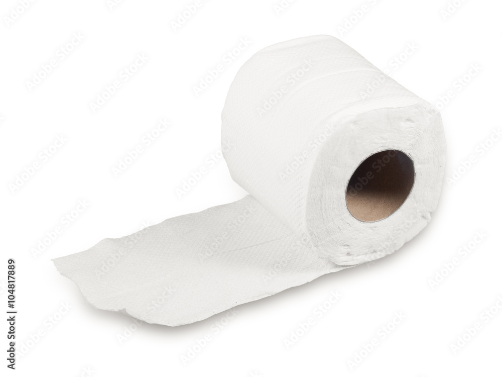 Roll of Toilet Paper Isolated on White Background Roll of Toilet Paper Isolated on White Background