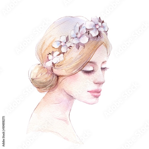 Bride 1. Watercolor illustration