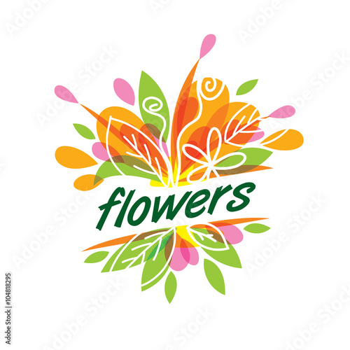 Fototapeta Naklejka Na Ścianę i Meble -  flower vector logo