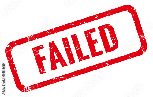 Failed Stempel rot grunge
