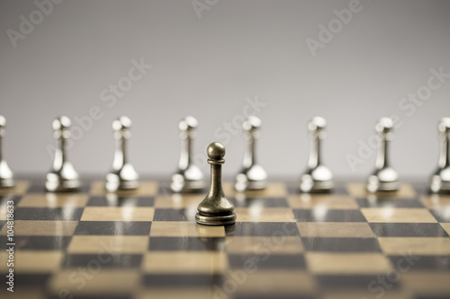 Canvas Print Chess business concept, leader & success