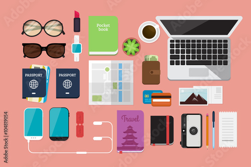 Flat Lay Travel