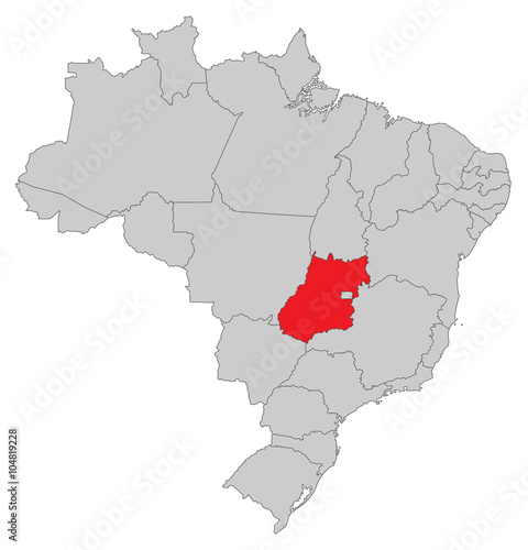 Karte von Brasilien - Goiás