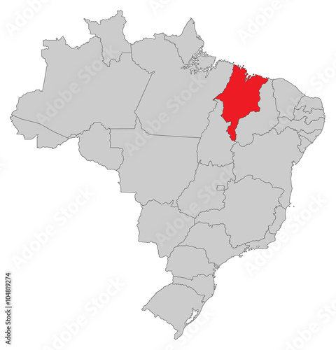 Karte von Brasilien - Maranh  o