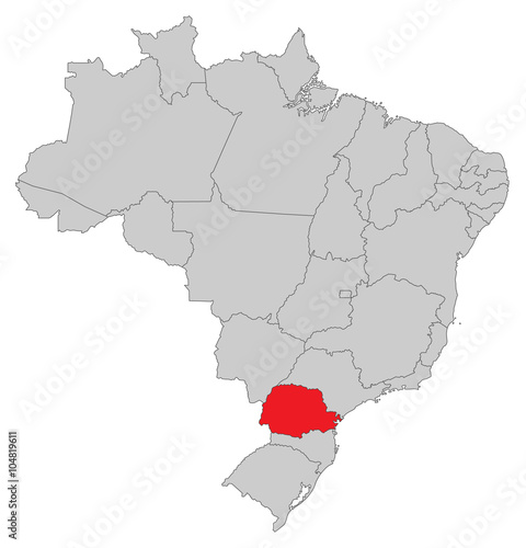 Karte von Brasilien - Paraná