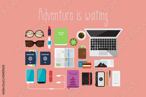 Flat Lay Travel