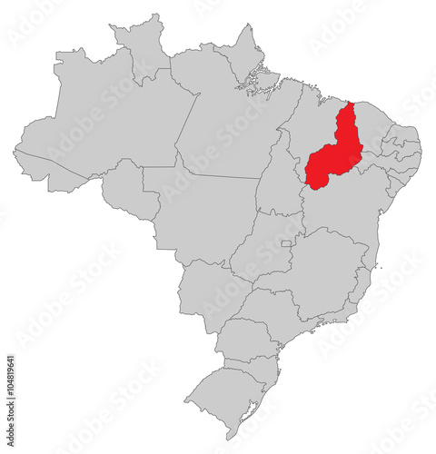 Karte von Brasilien - Piau  