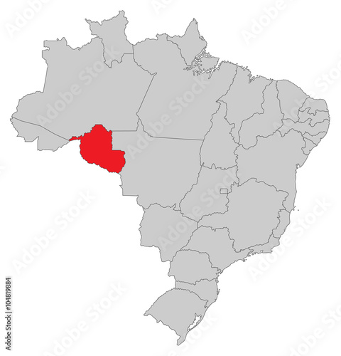 Karte von Brasilien - Rondônia