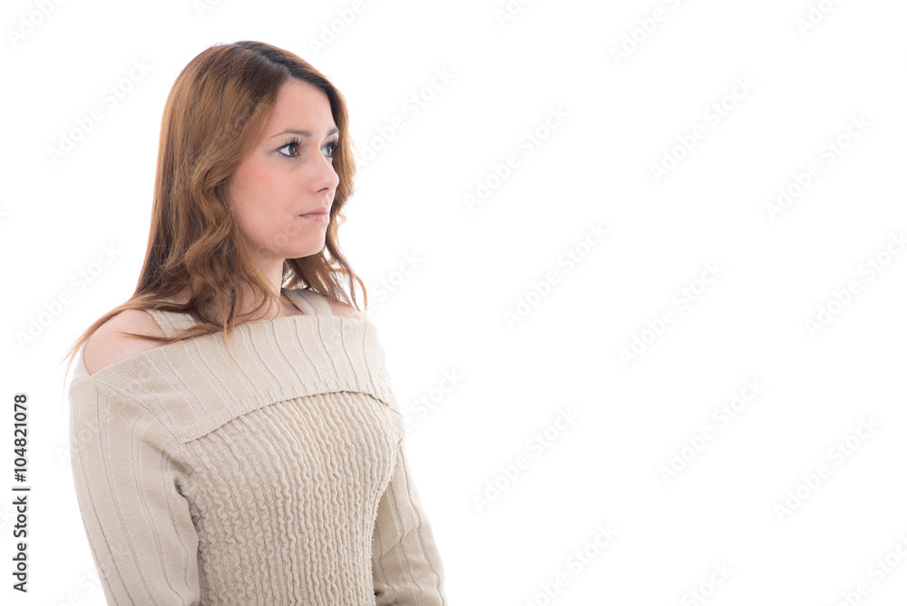 junge frau im seitenprofil junge frau im seitenprofil