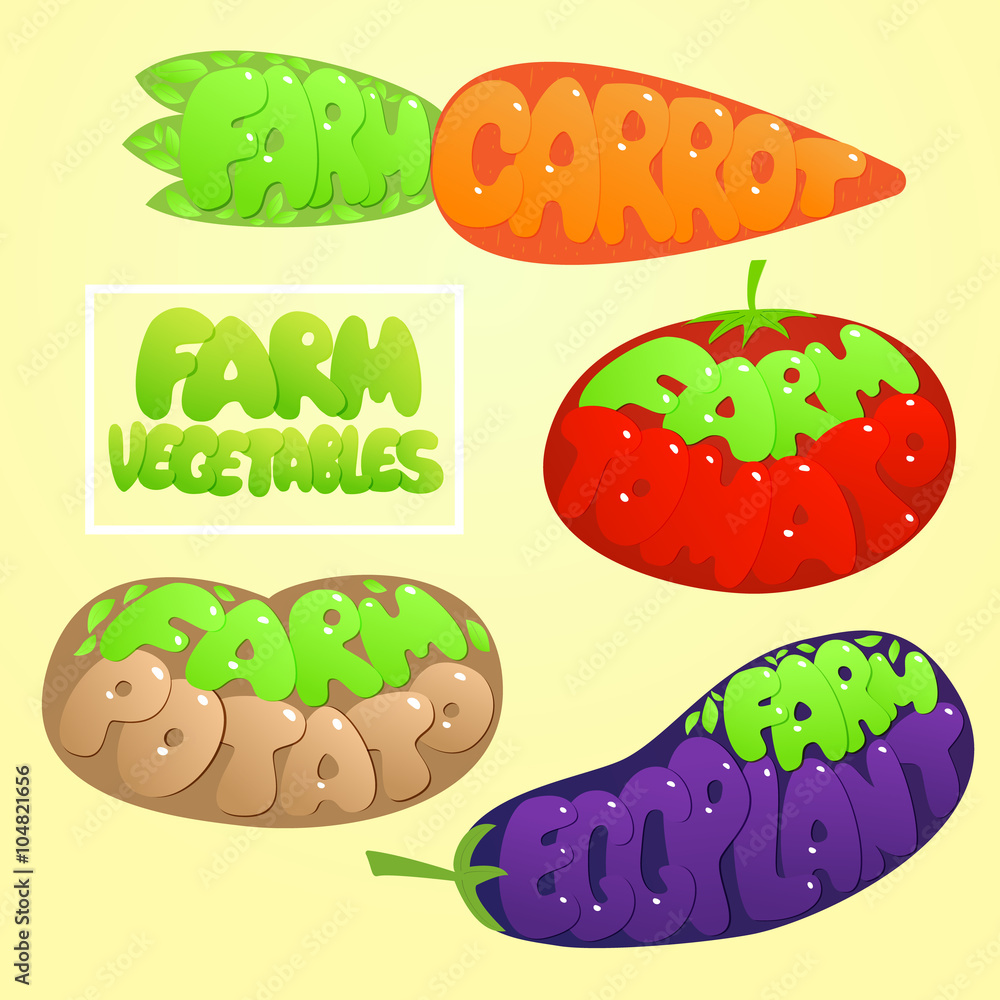 Farm Vegetables set