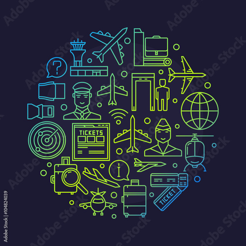Airport round circle design element