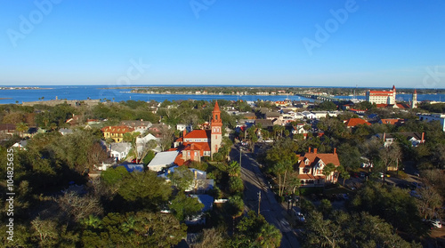 St Augustine, Florida. Beautiful aerial view on a sunny day