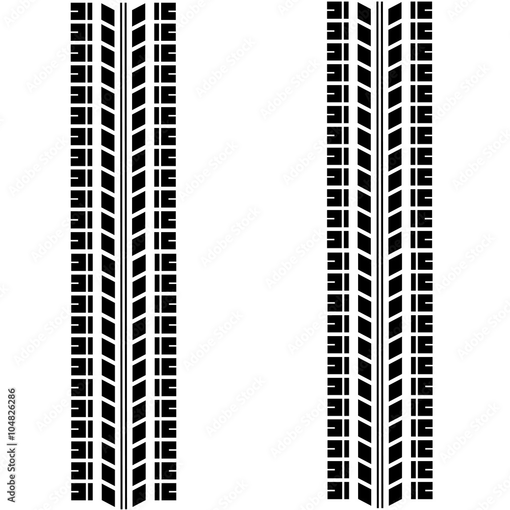 Tyre print, mark vector illustration. Tyre print, mark vector illustration.