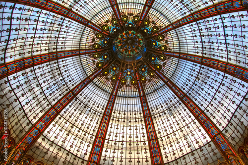 PARIS, FRANCE - SEPTEMBER 20, 2015: Galeries Lafayette interior