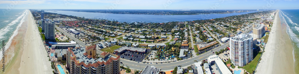 Daytona Beach, Florida. Stunning aerial view on a beautiful day
