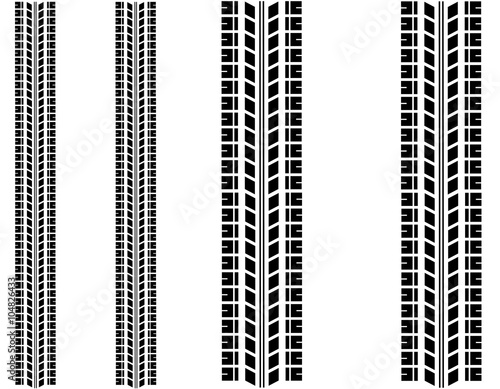 Tyre mark - vector art.