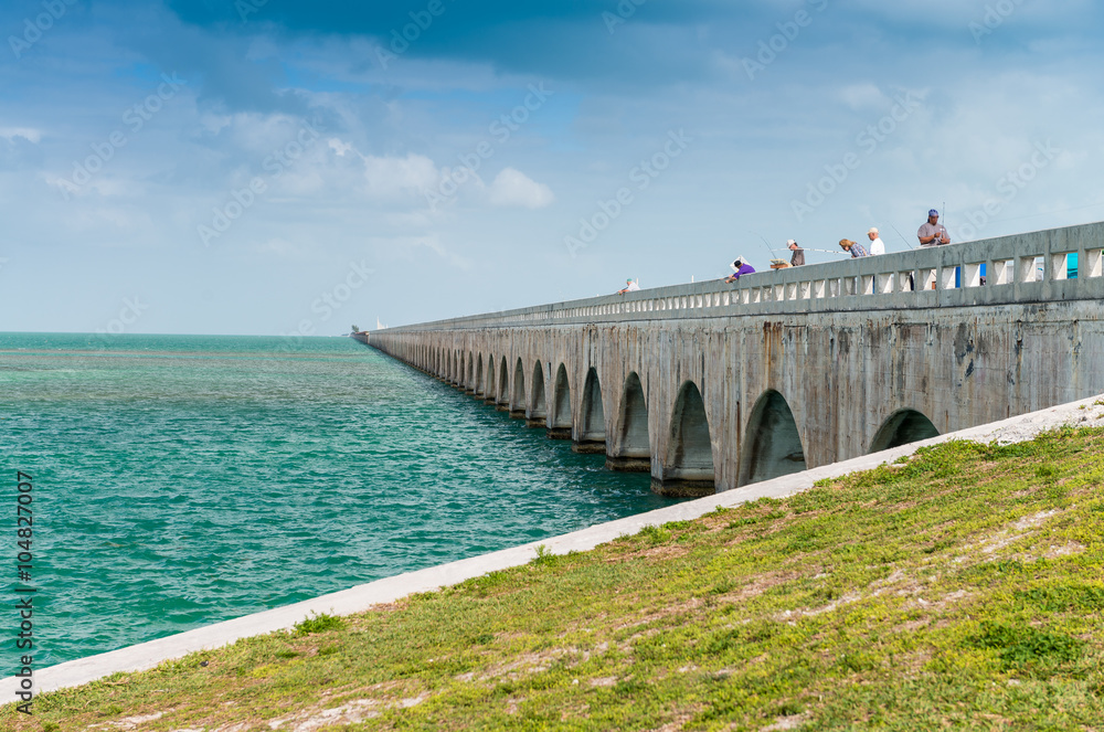 Bridge across Keys Islands, Florida