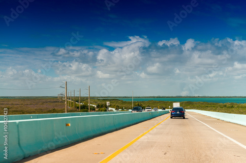 Road to Key West at dusk