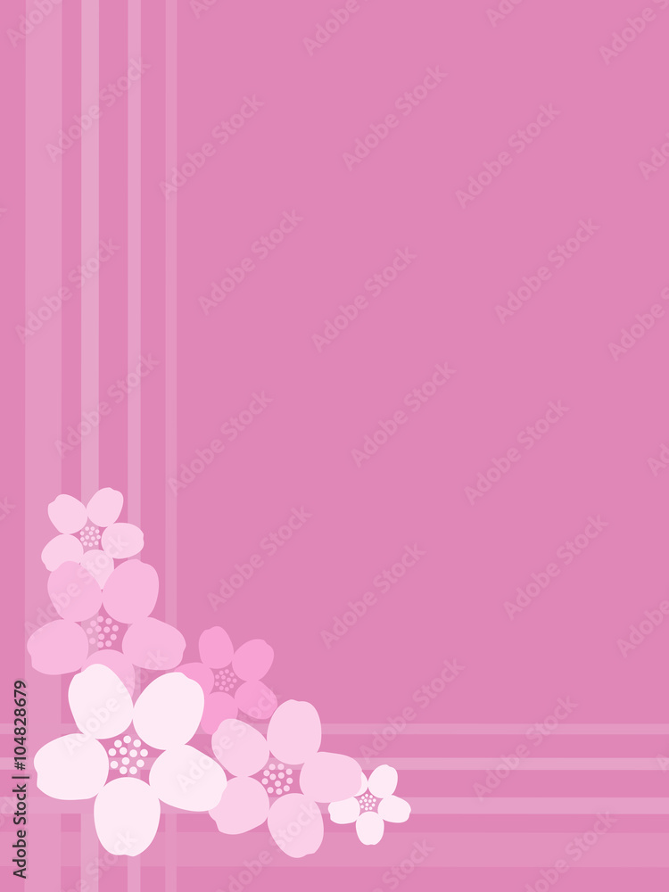 Cherry blossom background, vector illustration with copy space.