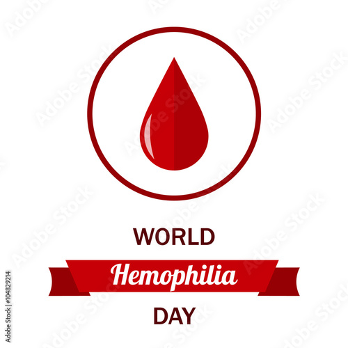 World hemophilia day. Vector Illustration. Medical card design.