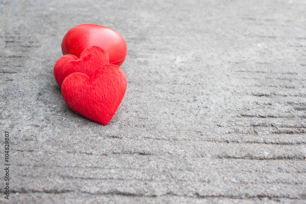 Red heart on rustic street for valentines day. Red heart on rustic street for valentines day.