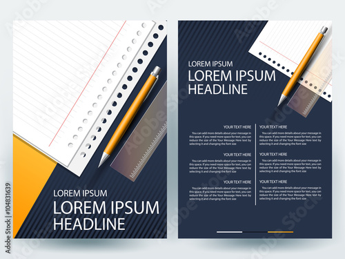 Abstract vector modern flyers brochure / annual report /design templates / stationery with white background in size a4
