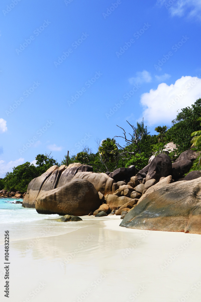 Strand Anse Lazio, Praslin, Seychellen, Afrika, Indischer Ozean