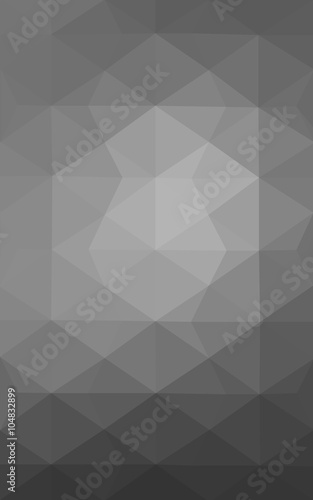 Fototapeta Naklejka Na Ścianę i Meble -  Gray polygonal design pattern, which consist of triangles and gradient in origami style.