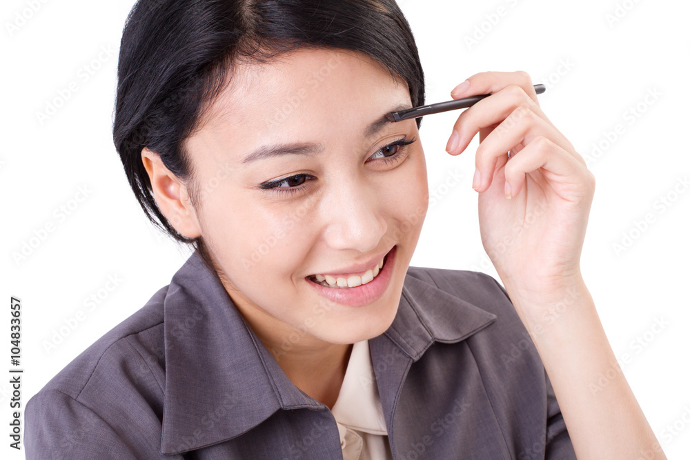 business woman's grooming, making up business woman's grooming, making up