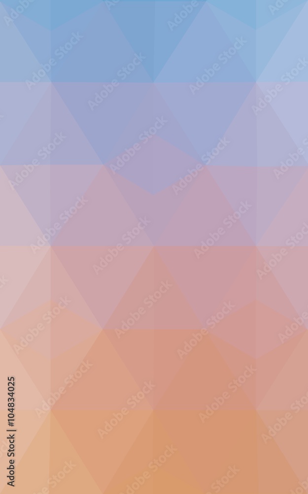 Obraz premium Multicolor blue, yellow, orange polygonal design pattern, which consist of triangles and gradient in origami style.