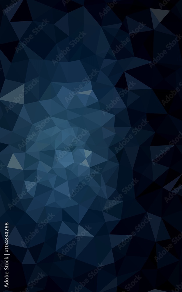 Obraz premium Dark blue polygonal design pattern, which consist of triangles and gradient in origami style.