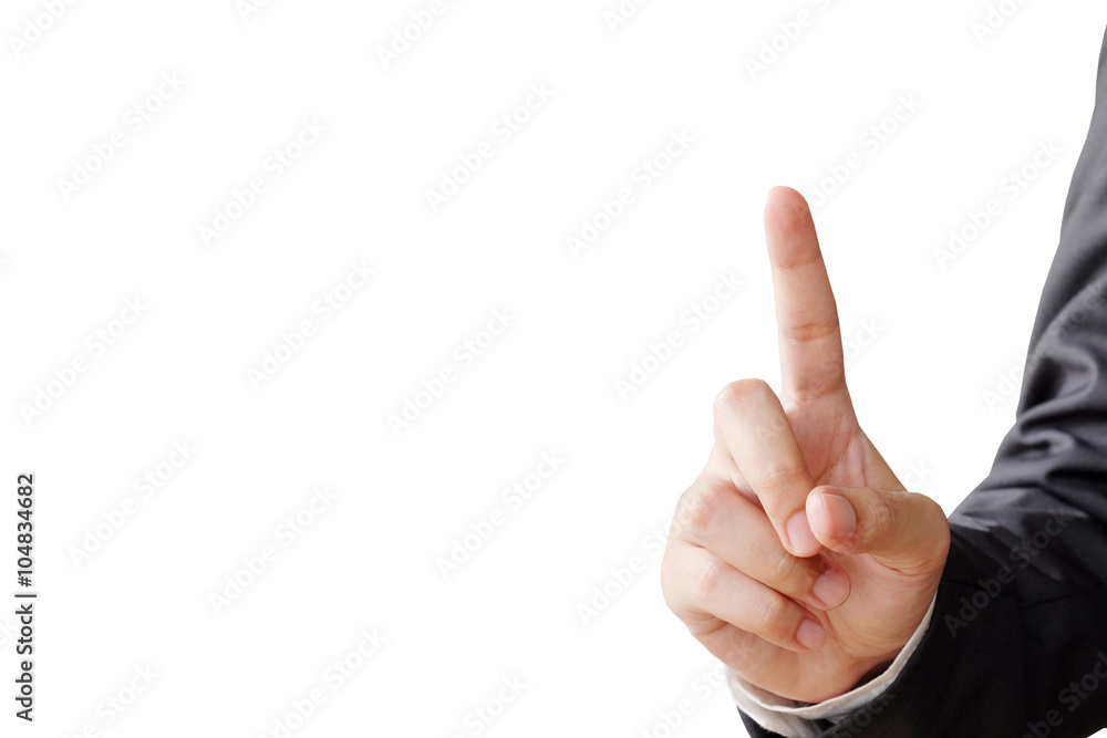 Hand point gesture isolated on white background Hand point gesture isolated on white background