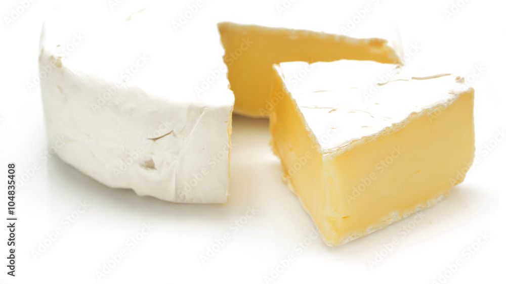piece of cheese cheese isolated on white