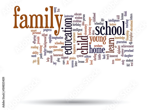 Vector conceptual education word cloud isolated