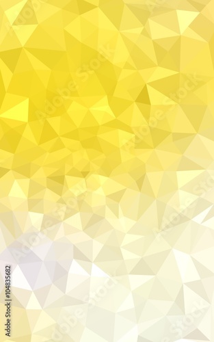 Yellow polygonal design pattern, which consist of triangles and gradient in origami style.