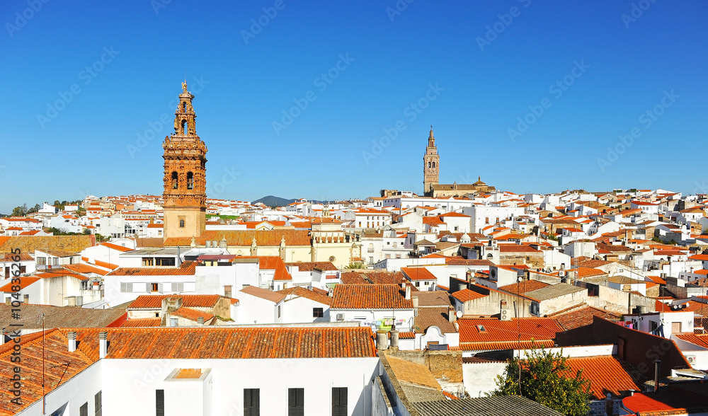 Vista panorámica de Jerez de los Caballeros, Badajoz, España