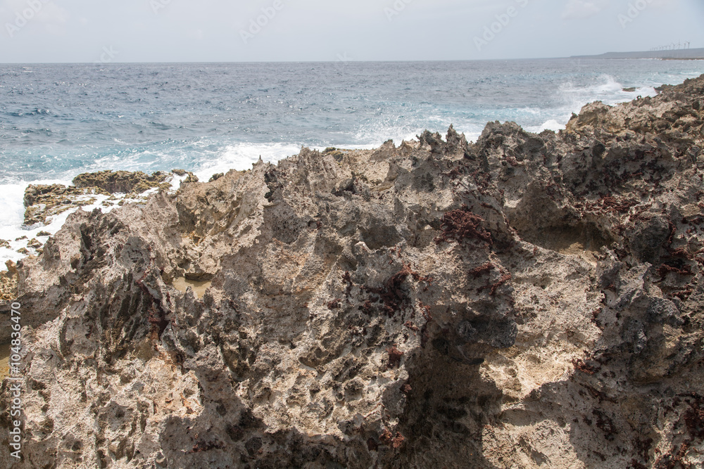 Bonaire island Atlantic ocean wild side beach Bonaire island Atlantic ocean wild side beach