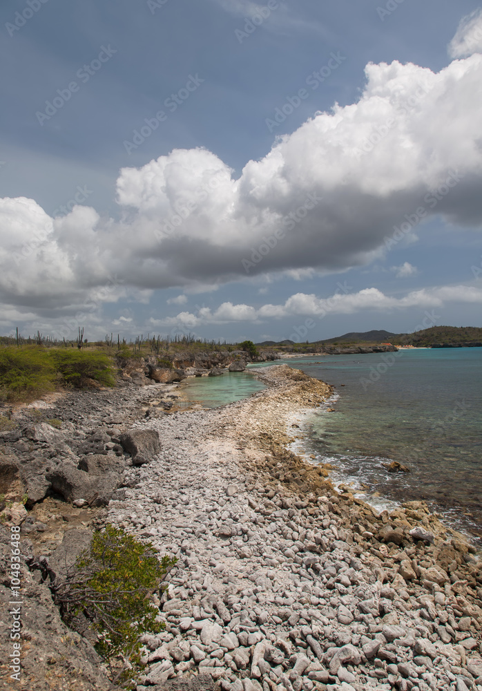 Bonaire island Atlantic ocean wild side beach Bonaire island Atlantic ocean wild side beach