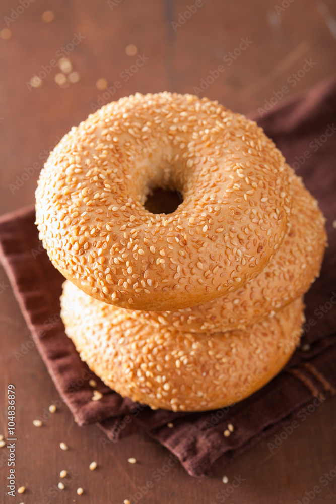 fresh sesame bagel for breakfast fresh sesame bagel for breakfast