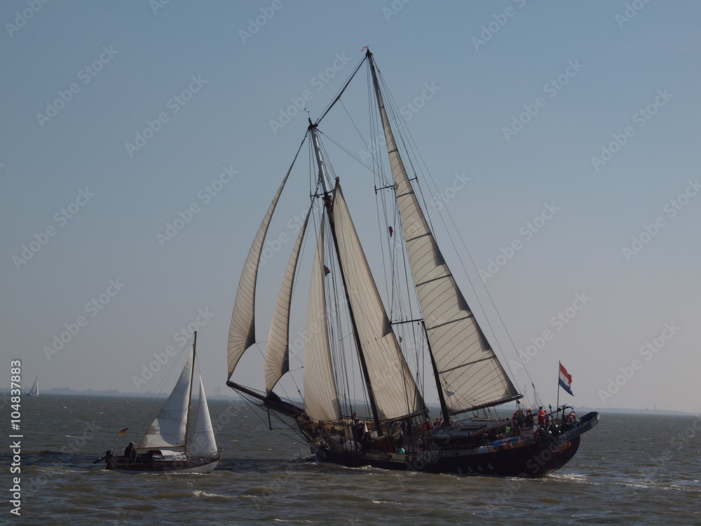 Segelschiff auf der Jade Segelschiff auf der Jade