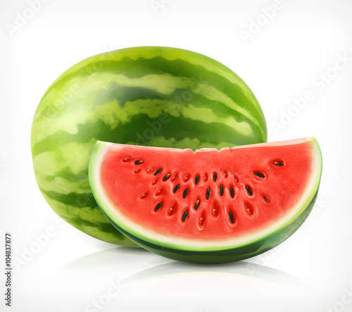 Watermelon, vector icon