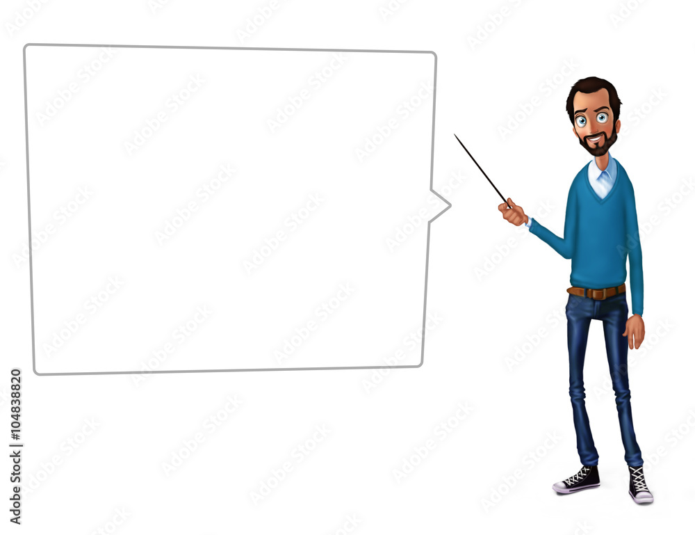 Business speech near the flip chart Business speech near the flip chart