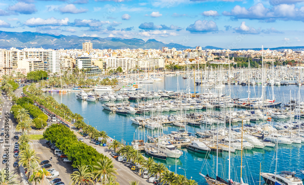 Panorama Palma Mallorca Hafen Küste
